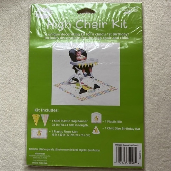 Teddy Bear Themed Baby's First‎ Birthday High Chair Decorating Kit - Picture 3 of 5